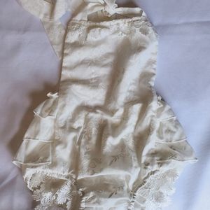 Ivory lace halter romper